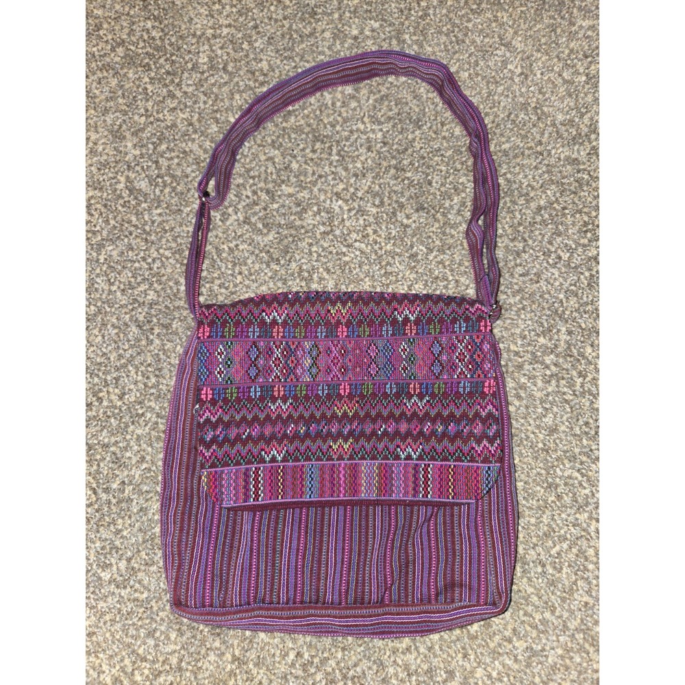 Small Purple Messenger Bag~Made In Guatemala~100% Cotton